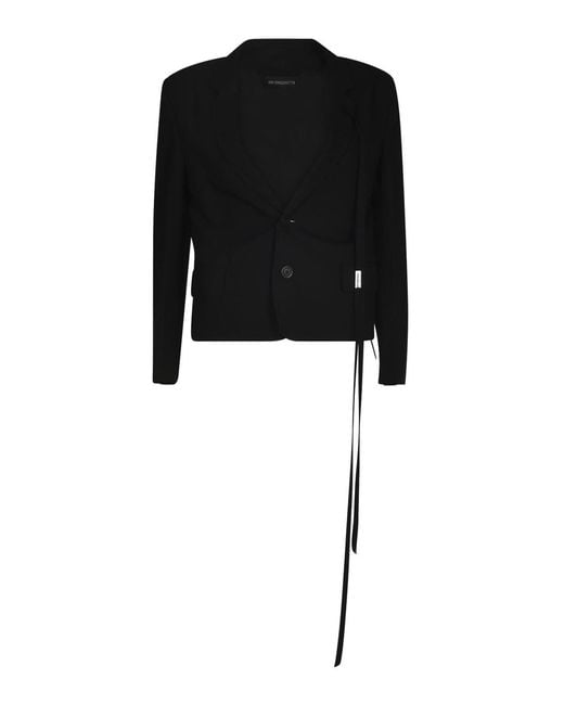 Ann Demeulemeester Black Fluid-Line Trousers