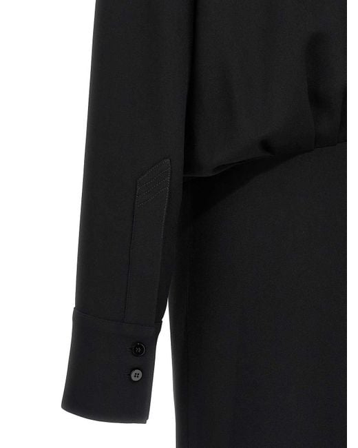 The Attico Black Wrap Dress
