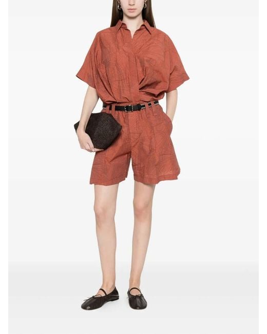 Brunello Cucinelli Orange Shirt