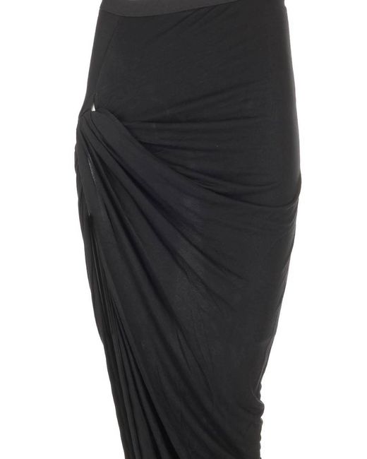 Rick Owens Black Edfu Long Skirt