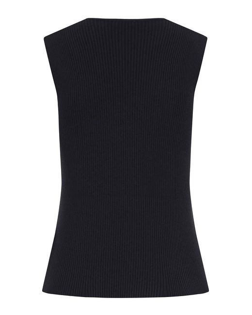 Roberto Collina Black Sleeveless Top