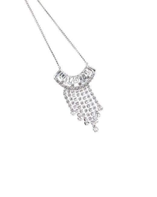 Dries Van Noten White Necklace With Crystals