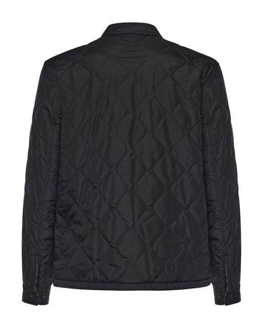 Burberry Blue Reversible Quilted Nylon Shirt for men