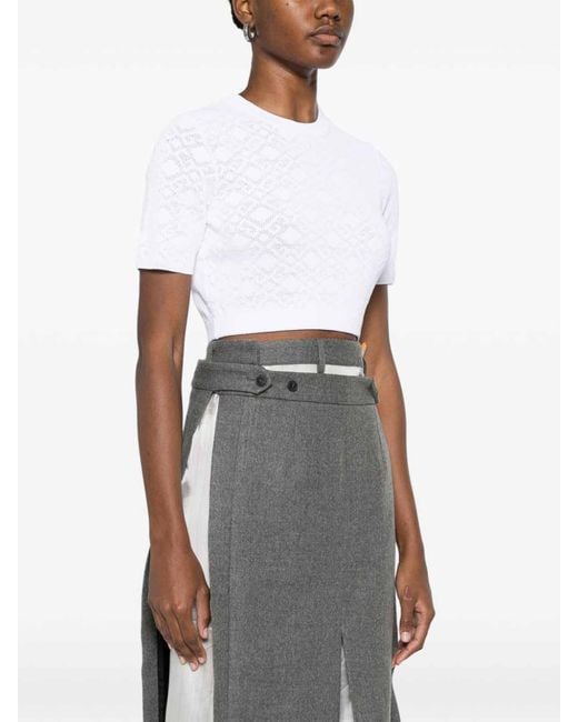 Givenchy White Crop T-Shirt