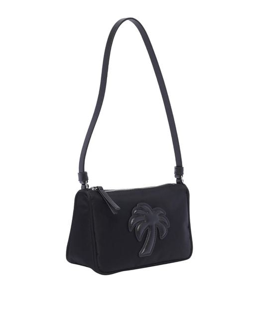 Palm Angels Black Nylon Palm Shoulder Bag