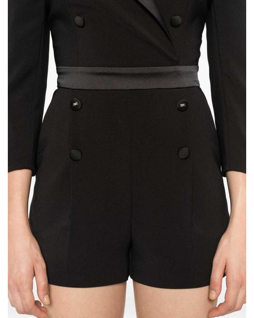 Elisabetta Franchi Black Short Jumpsuit