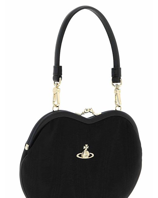 Vivienne Westwood Black Belle Heart Frame Purse Handbag