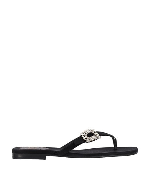 Roger Vivier White Satin Sandals With Crystals