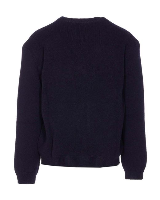 Maison Kitsuné Blue Fox Head Milano Sweater for men