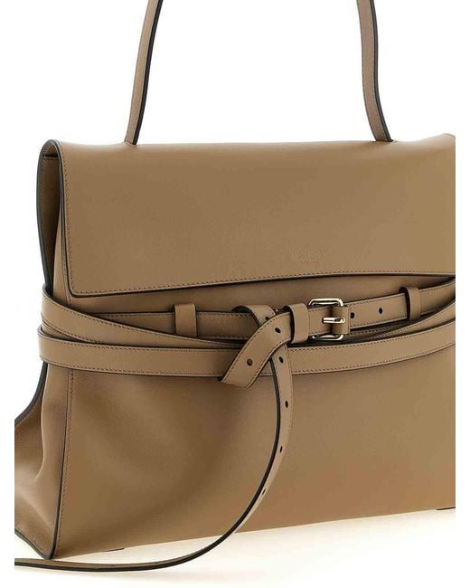 Moschino Brown 'tie Me' Shoulder Bag