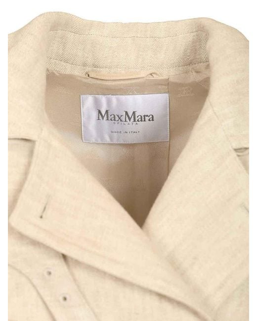 Max Mara Natural Trench Double Breasted Coat