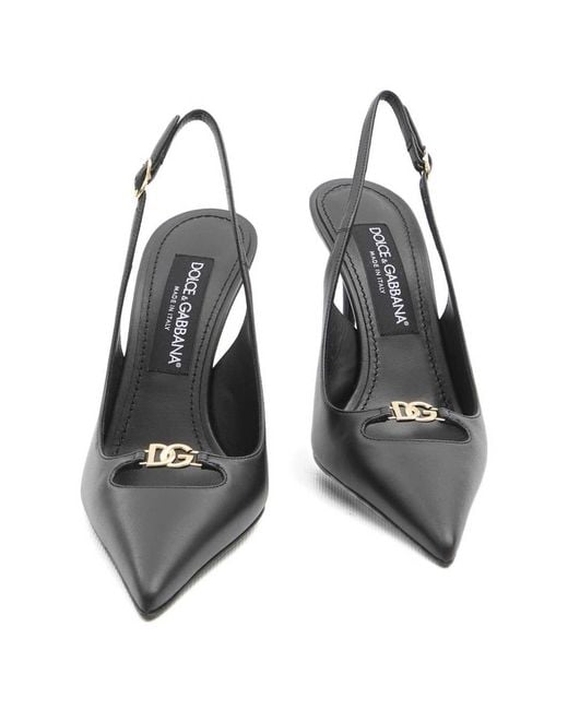 Dolce & Gabbana Black Slingback Pumps