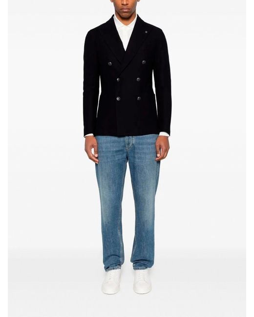Tagliatore Black 'Montecarlo Jersey' Jacket for men