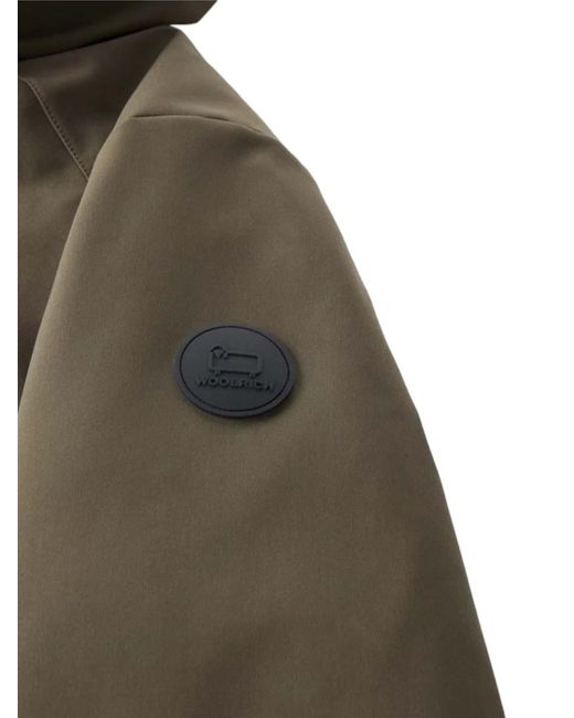 Woolrich Gray Soft Shell Parka for men