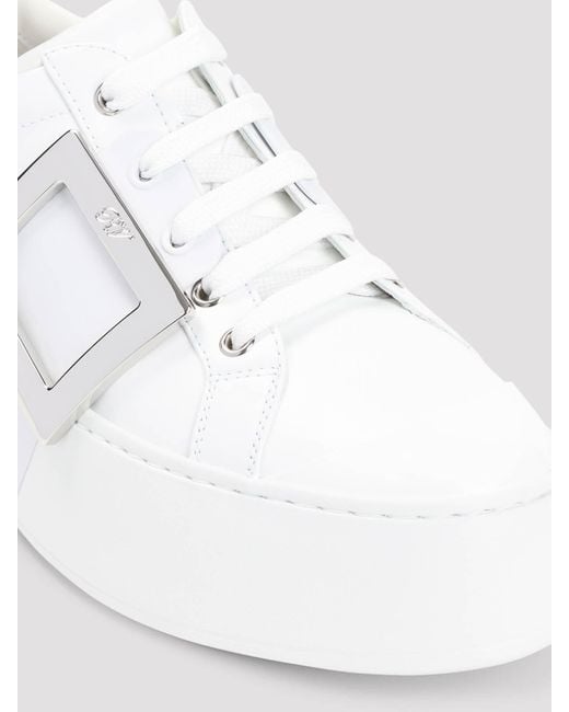 Roger Vivier White Viv' Skate Sneakers