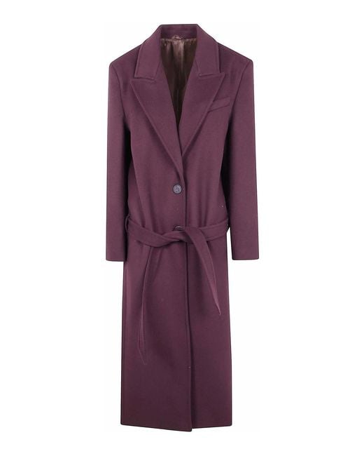 The Attico Purple Long Coat