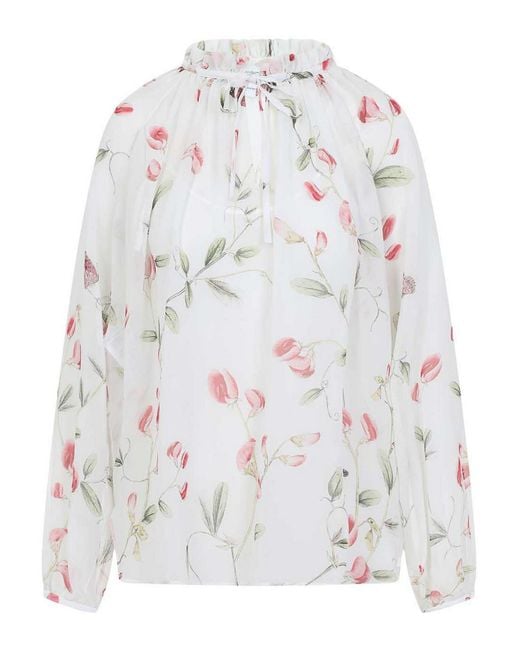 Giambattista Valli White Silk Blouse