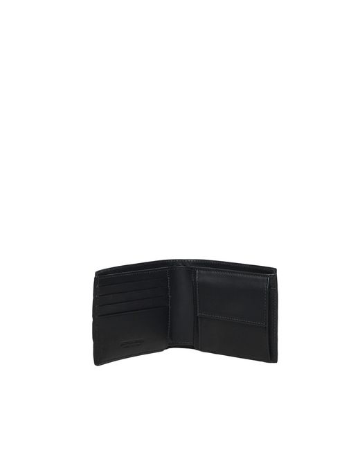 Bottega Veneta Black Woven Bi-Fold Wallet for men