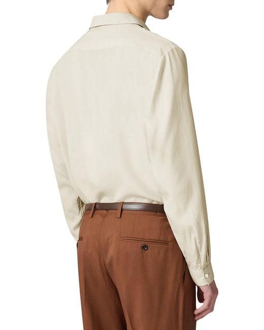 Lardini White Linen And Natural Fiber Shirt for men