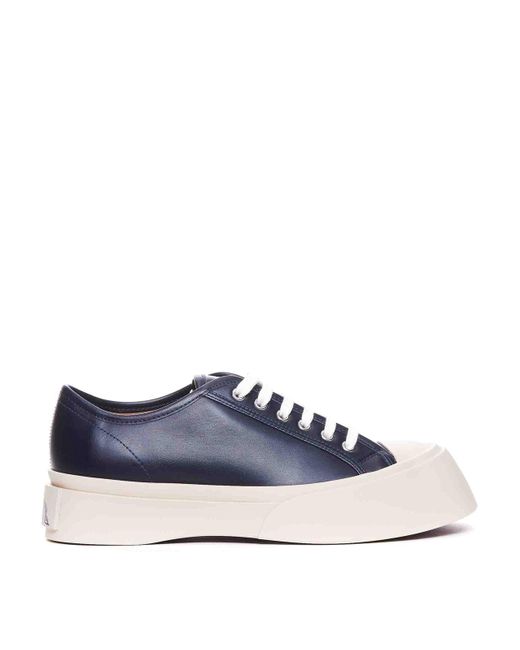 Marni Blue Denim Pablo Sneakers With Round Toe for men