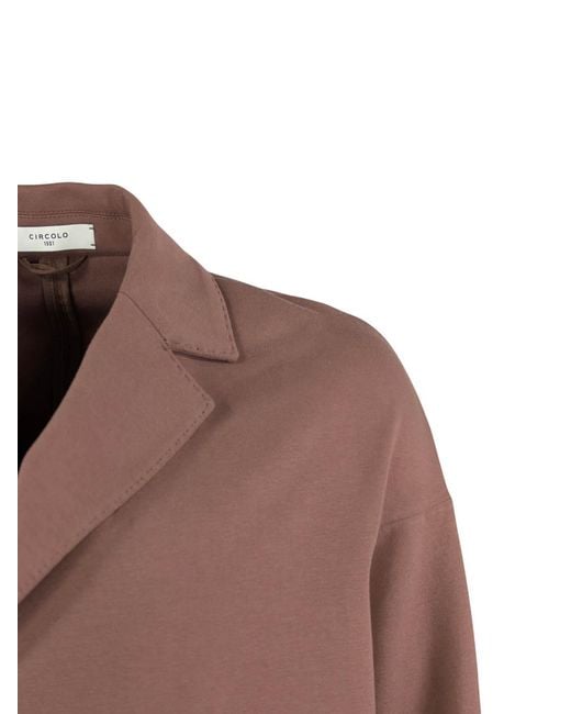 Circolo 1901 Brown Fleece Jacket