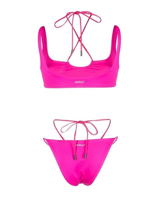 Off-White c/o Virgil Abloh Pink Solid Swimwear