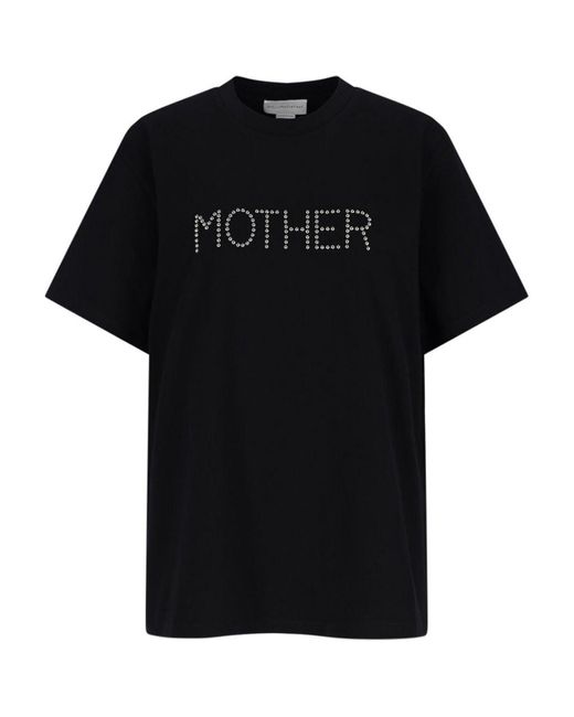 Stella McCartney Black T-Shirt Logo