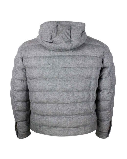 Eleventy Gray Down Jacket for men