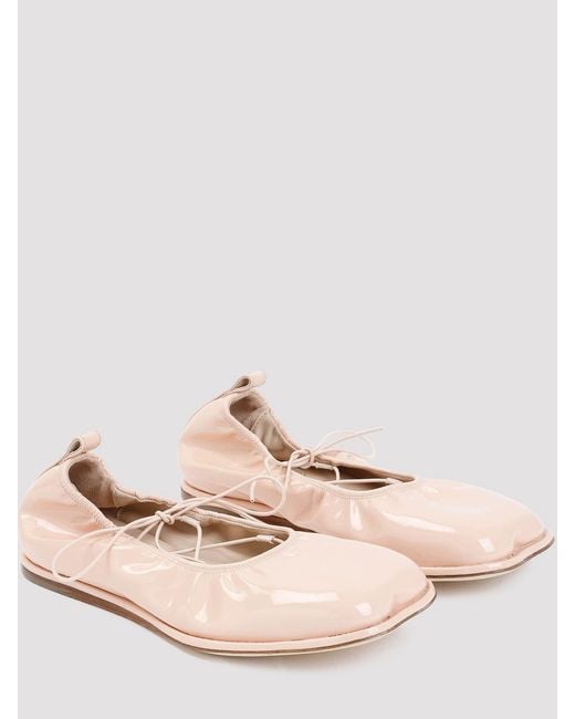 Simone Rocha Pink Heart Toe Lace-Up Ballerina