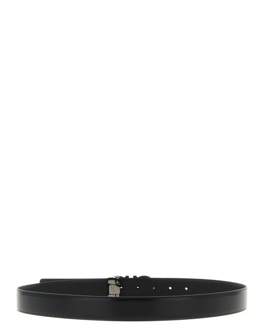 Ferragamo White Reversible Belt for men