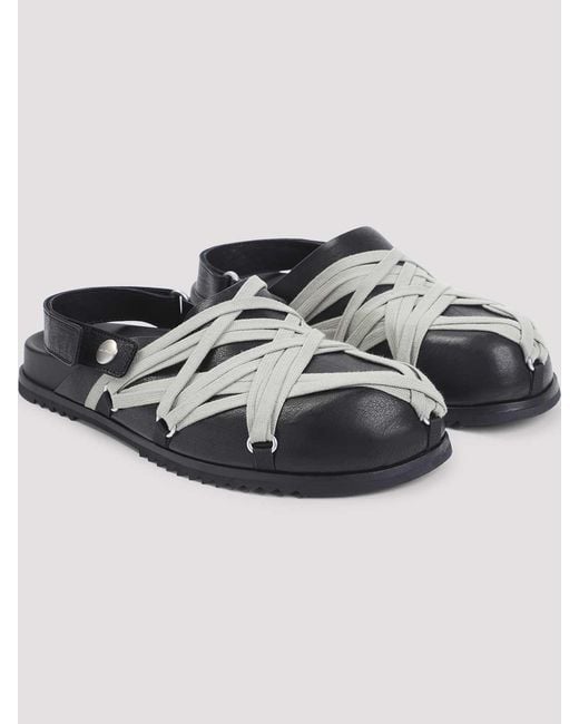Rick Owens White Megalace Granola Mule for men