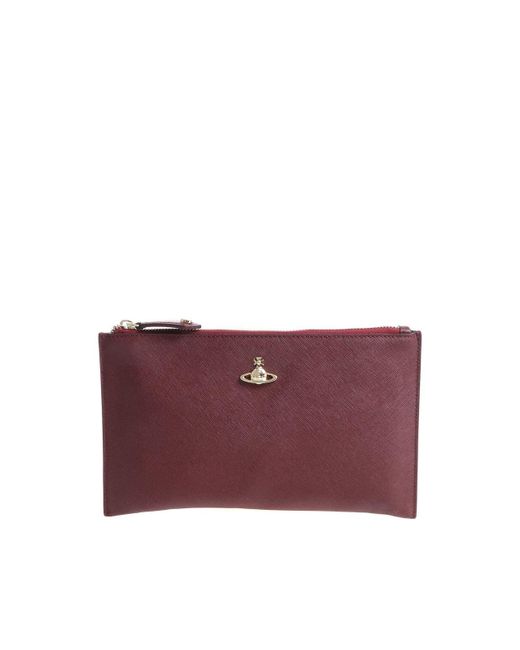 Vivienne Westwood Purple Victoria Burgundy Clutch