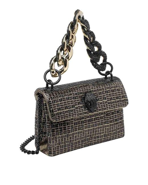 Kurt Geiger Black Mini Kensington Chain Shoulder Bag