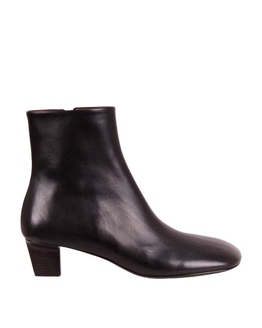 Marsèll Brown Leather Ankle Boots With Back Zip