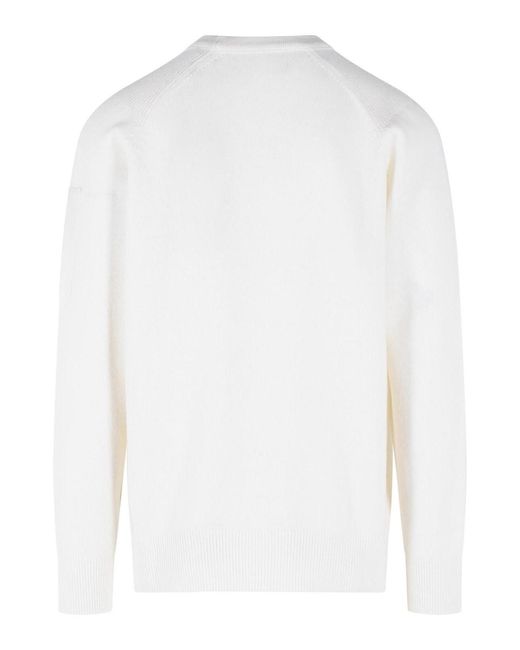 C P Company White Wool Blend Sweater for men
