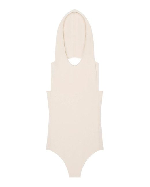 Courreges White Hooded Bodysuit