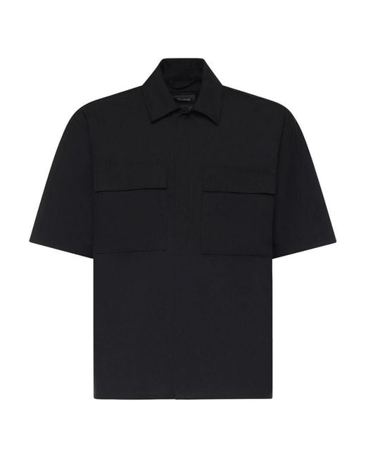 Laminar Black Wool-Touch Shirt for men