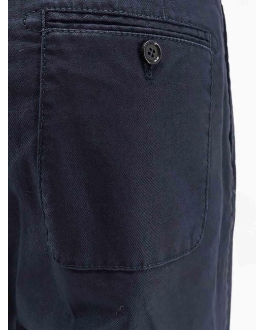 Aspesi Blue Cotton Trousers