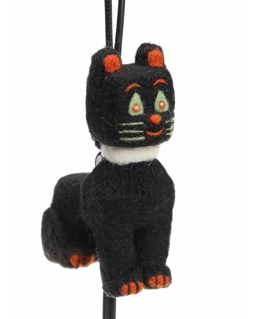 Loewe White Felt Cat Charm By Louis Wain