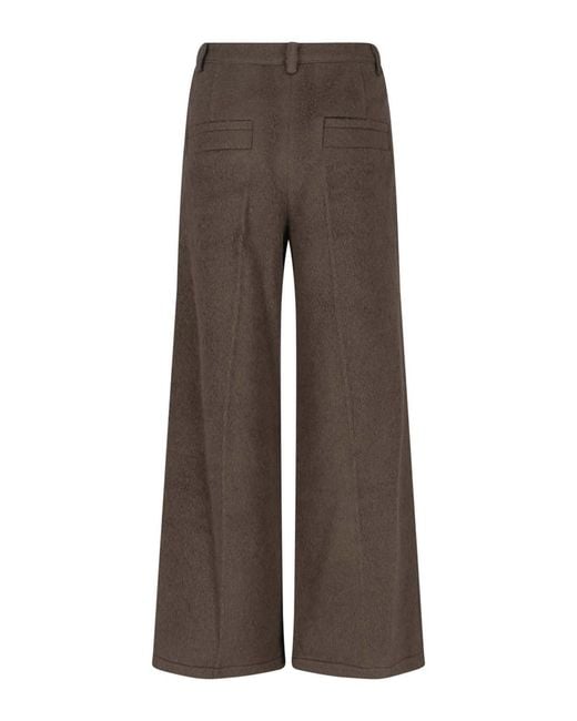 Low Classic Brown Wool And Alpaca Blend Trousers