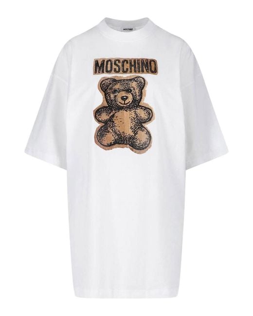 Moschino White Teddy Bear Dress