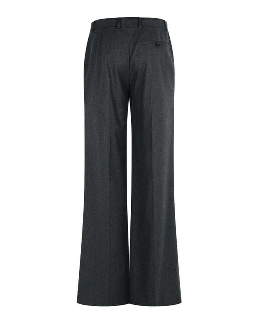 Stella McCartney Blue Flare Wool Pants Cenere