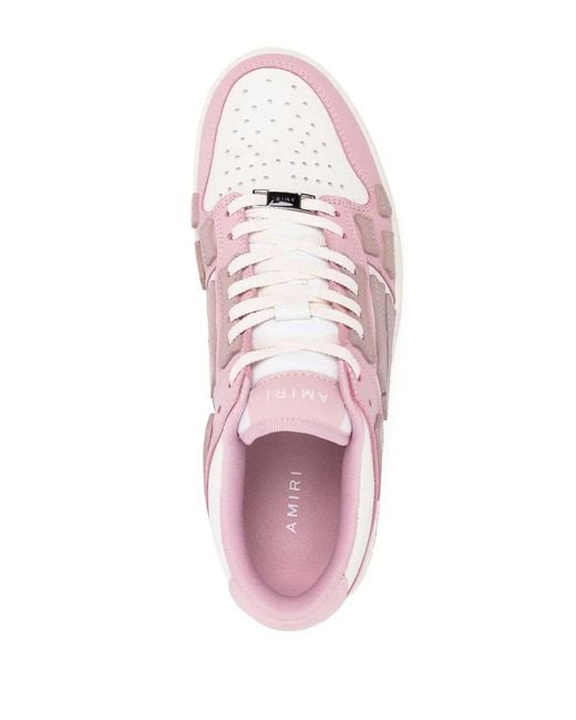 Amiri Pink Skel Top Low Sneakers