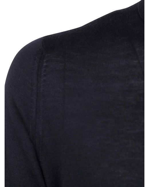 John Smedley Blue Hatfield Long Sleeves Crewneck Pullover for men