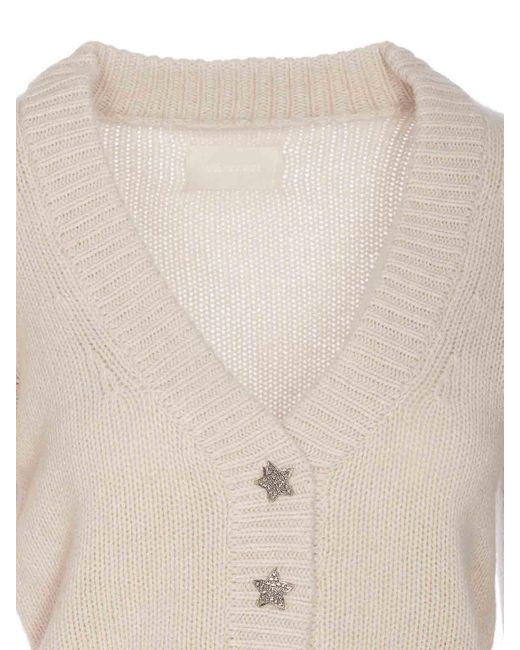 Zadig & Voltaire White Betsy Cashmere Cardigan
