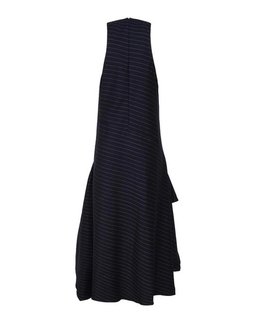 J.W. Anderson Black V-neck Midi Dress