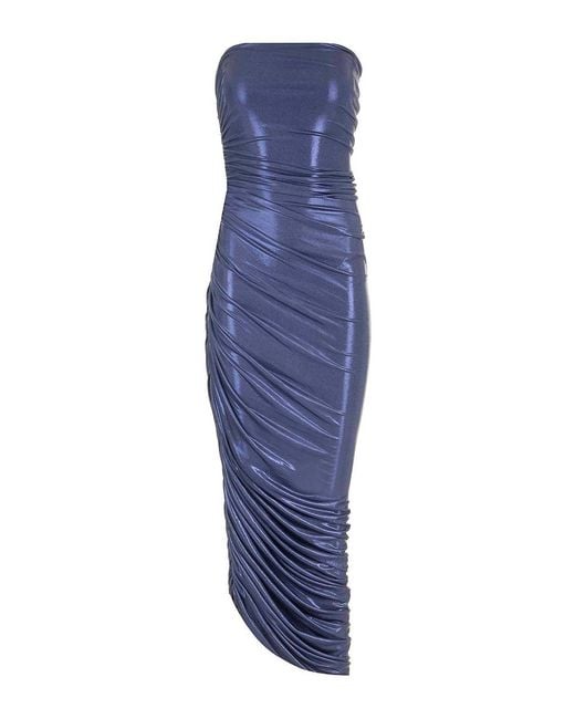 Norma Kamali Blue Diana Dresses