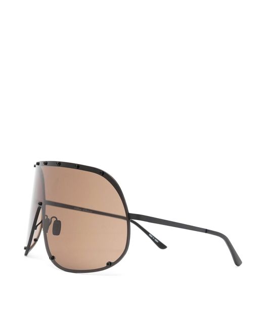 Rick Owens Natural Shield Oversized-Frame Sunglasses