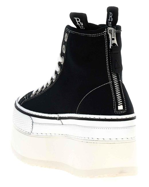 R13 Black Trainers