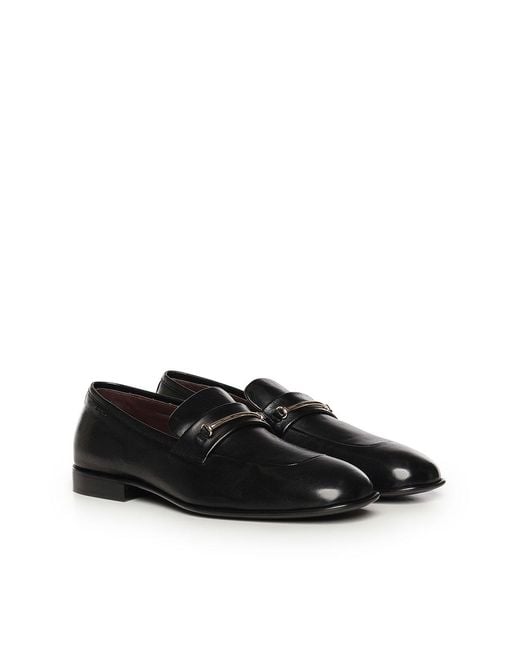 Alexander Hotto Black Tequila Leather Loafers for men